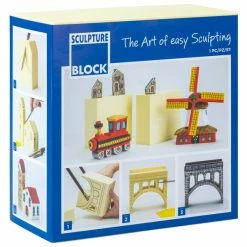 Sculpture Block Outil Modelage Bloc à Sculpter Et à Peindre - 15x15x7,5 Cm