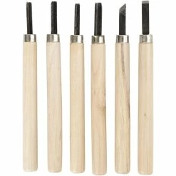 Creativ Company Outil Modelage Lot D'outils Sculpture Sur Bois - 6 Pcs