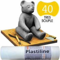Herbin Plastiline Pâte à Modeler De Précision 1 Kg Dureté 40 Gris