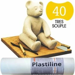Herbin Plastiline Pâte à Modeler De Précision 1 Kg Dureté 40 Ivoire
