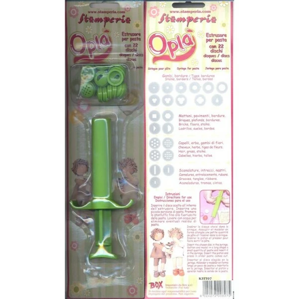 Stamperia Outil Modelage Extrudeur Seringue Pate à Modeler 22 Disques (bordure, Tiges, Briques,cheveux, Herbe, Ruban) 3 Stamperia Outil Modelage Extrudeur Seringue Pate à Modeler 22 Disques (bordure, Tiges, Briques,cheveux, Herbe, Ruban)