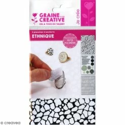 Graine Créative Outil Modelage Transferts Pour Pâte Polymère - Ethnique - 3 Planches