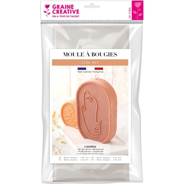 Graine Créative Moule Bougie Moule Thermoformé Pour Bougie - Line Art - 2 Pcs 2 Graine Créative Moule Bougie Moule Thermoformé Pour Bougie - Line Art - 2 Pcs