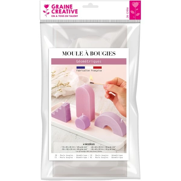 Graine Créative Moule Bougie Moule Thermoformé Pour Bougie - Géométrique - 4 Pcs 3 Graine Créative Moule Bougie Moule Thermoformé Pour Bougie - Géométrique - 4 Pcs