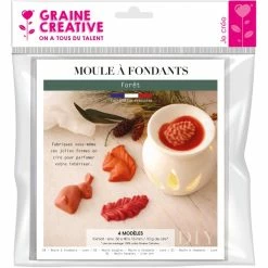 Graine Créative Moule Bougie Moule Pour Fondants à Bougie - Forêt - 4 Pcs
