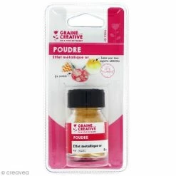 Graine Créative Feuille à Dorer Poudre Effet Métallique - Doré - 8 G