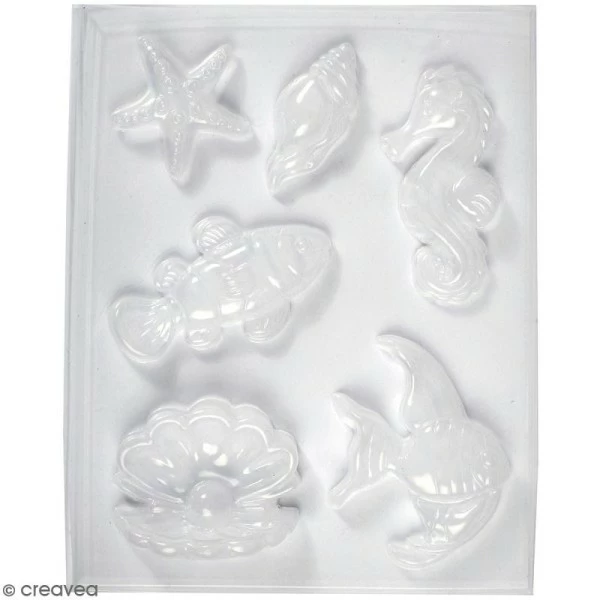 Graine Créative Moule Savon Moule Thermoformé Poissons Et Coquillages - 6 Pcs 3 Graine Créative Moule Savon Moule Thermoformé Poissons Et Coquillages - 6 Pcs