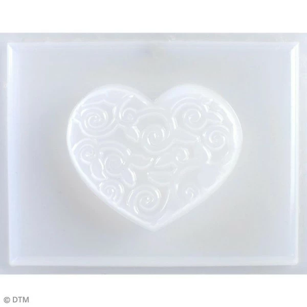 Graine Créative Mini Moule Thermoformé Savon Coeur Arabesques - 6 X 5 Cm 3 Graine Créative Mini Moule Thermoformé Savon Coeur Arabesques - 6 X 5 Cm