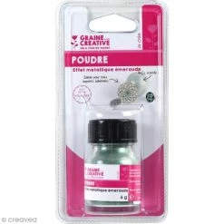 Graine Créative Feuille à Dorer Poudre Effet Métallique - Vert émeraude - 6 G