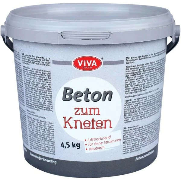Creativ Company Préparation Pour Béton Créatif Béton À Modeler - Gris - 4,5 Kg 3 Creativ Company Préparation Pour Béton Créatif Béton À Modeler - Gris - 4,5 Kg