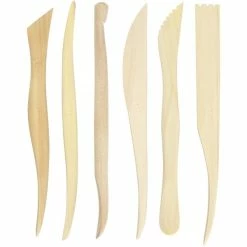 Creativ Company Outil Modelage Assortiment D'ébauchoirs En Bois - 15 Cm - 6 Pcs