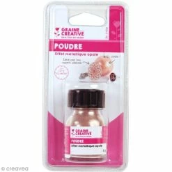 Graine Créative Feuille à Dorer Poudre Effet Métallique - Rose Opale - 6 G