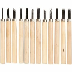 Creativ Company Outil Modelage Lot D'outils Sculpture Sur Bois - 12 Pcs