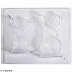 Rayher store 21 Rayher Moule Déco Pour Béton Créatif Moule Pour Béton Créatif - Lapins - 2 Pcs