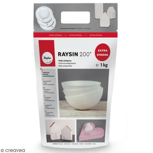 Rayher Préparation Pour Béton Créatif Poudre De Moulage Raysin 200 Extra Strong - Blanc - 1 Kg 3 Rayher Préparation Pour Béton Créatif Poudre De Moulage Raysin 200 Extra Strong - Blanc - 1 Kg