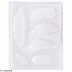 Rayher store 11 Rayher Plaque Avec Moules Multi-usages - Plume - 6 Formes