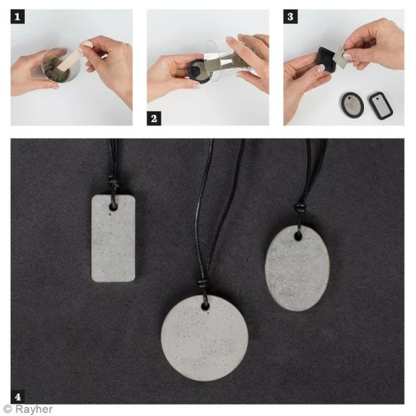 Rayher Kit Créatif Pour Béton Kit Bijoux En Béton Créatif - Pour 3 Colliers 6 Rayher Kit Créatif Pour Béton Kit Bijoux En Béton Créatif - Pour 3 Colliers – Image 4