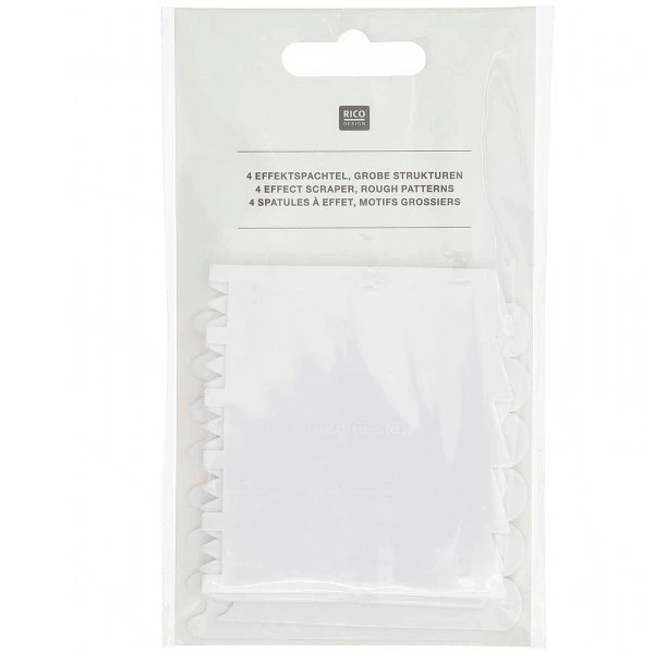 Rico Design Outil Modelage Spatules à Effets - Motifs Grossiers - 4 Pcs 3 Rico Design Outil Modelage Spatules à Effets - Motifs Grossiers - 4 Pcs