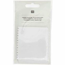 Rico Design Outil Modelage Spatules à Effets - Motifs Fins - 4 Pcs