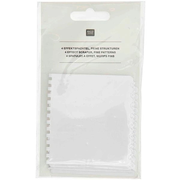 Rico Design Outil Modelage Spatules à Effets - Motifs Fins - 4 Pcs 3 Rico Design Outil Modelage Spatules à Effets - Motifs Fins - 4 Pcs