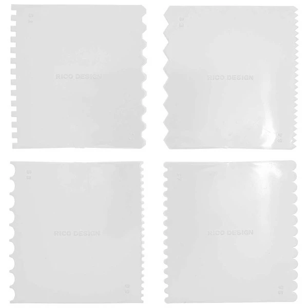 Rico Design Outil Modelage Spatules à Effets - Motifs Fins - 4 Pcs 4 Rico Design Outil Modelage Spatules à Effets - Motifs Fins - 4 Pcs – Image 2