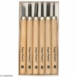 Rico Design Tampon à Graver Assortiment De Couteaux à Sculpter - 6 Pcs